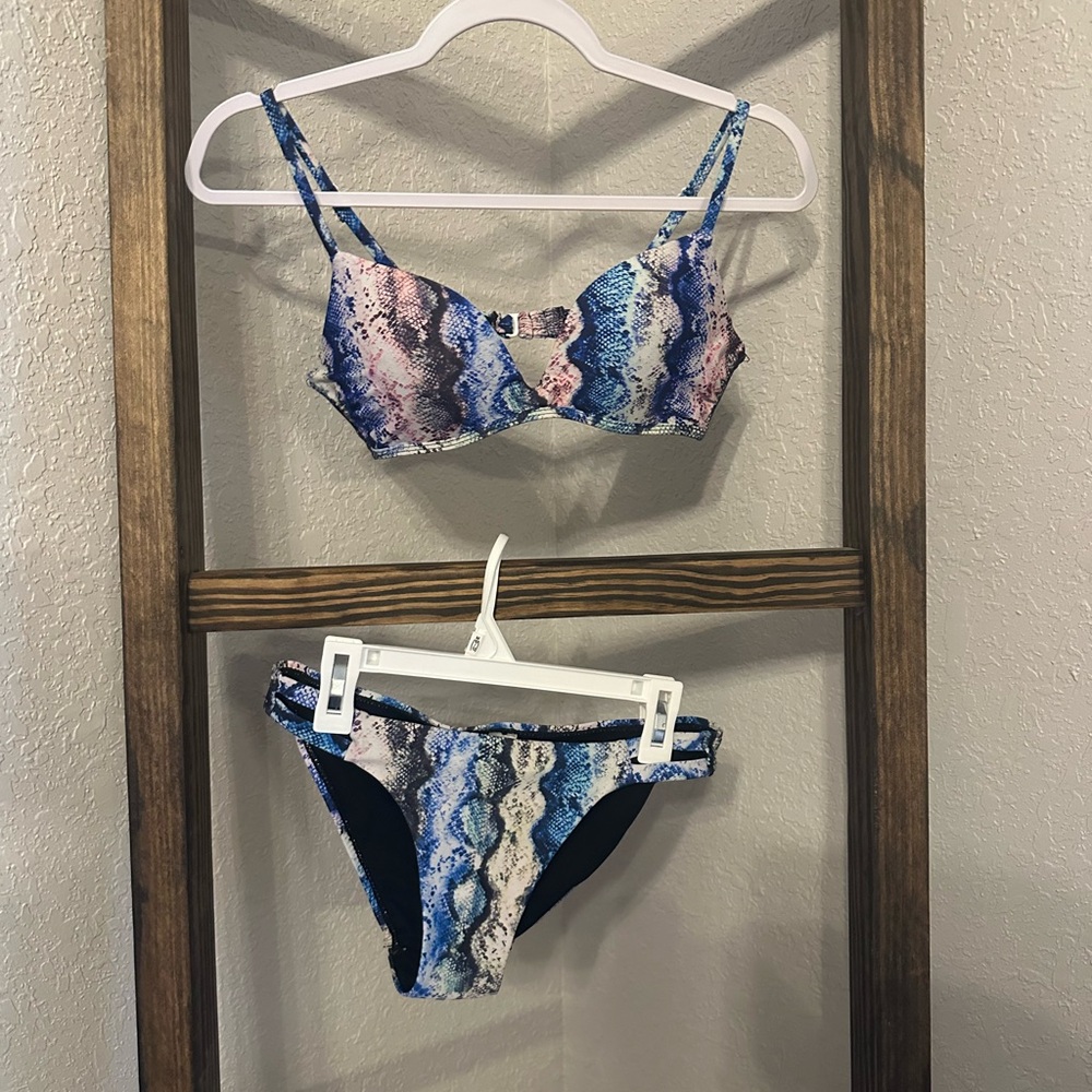 COPY - Snakeskin Print Bikini Set